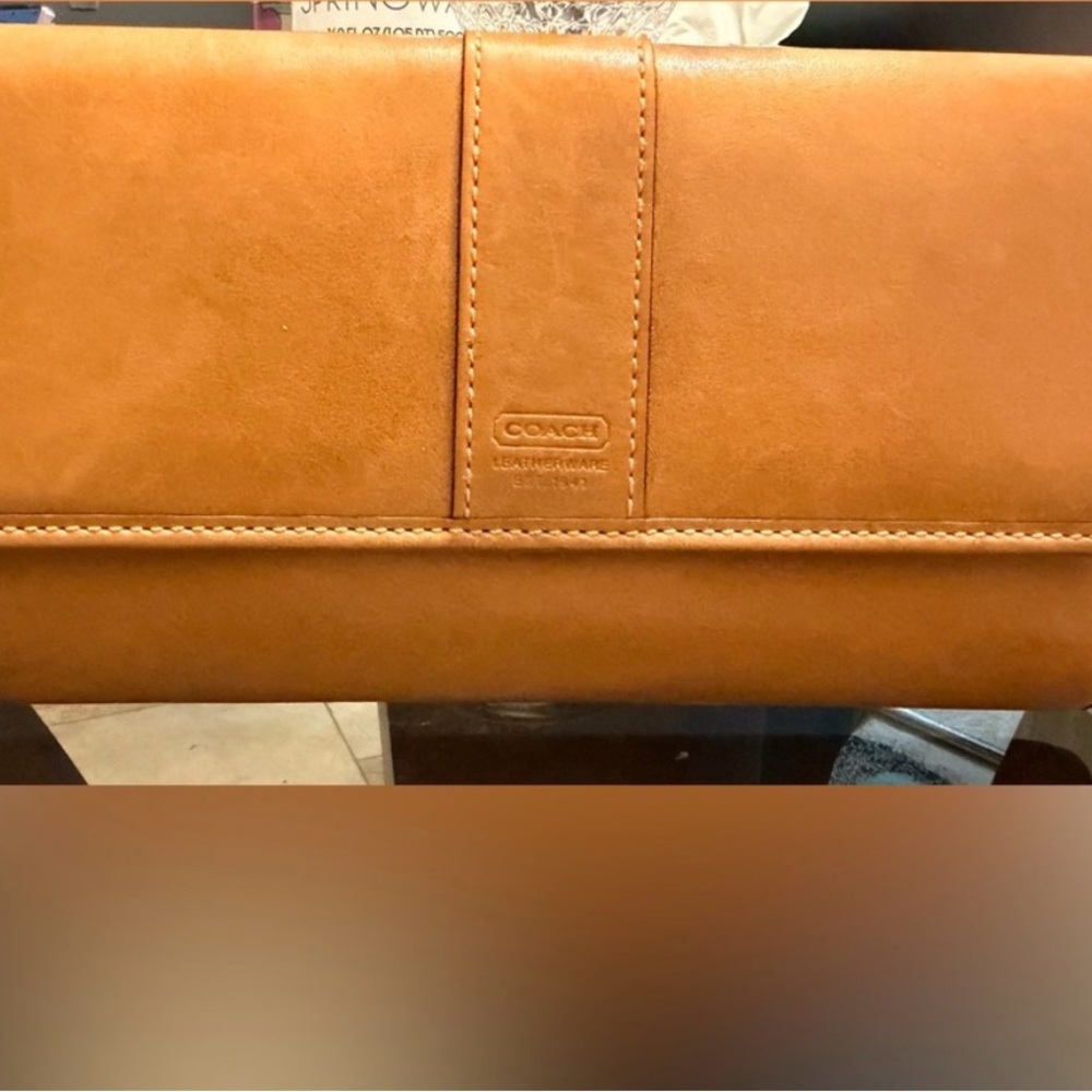 COACH TRI FOLD LEATHER WALLET